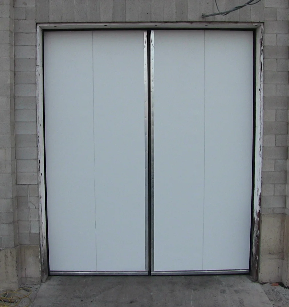 Finished installation of the retro-fit interior mount automatic Bi-parting door Finished installation of the retro-fit interior mount automatic Bi-parting door