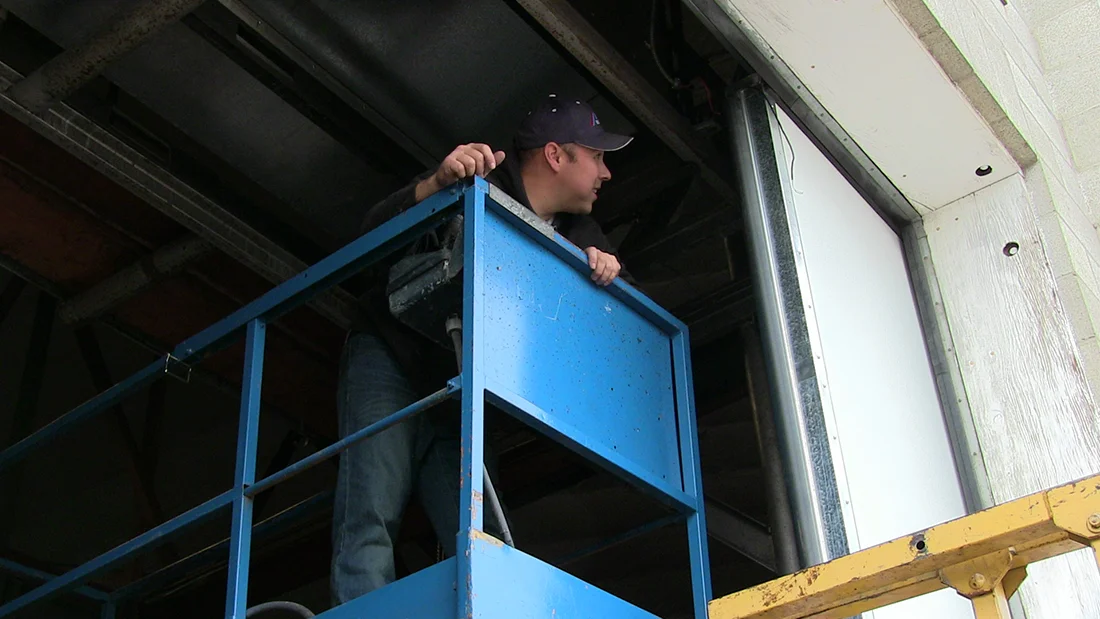 Installing a retro-fit interior mount automatic Bi-Parting Door Installing a retro-fit interior mount automatic Bi-Parting Door